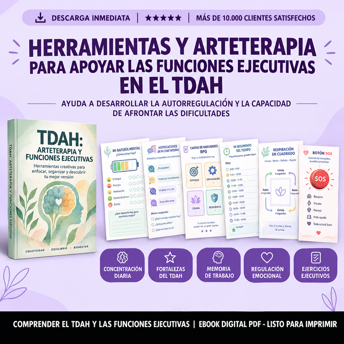TDAH: Kit Visual de Funciones Ejecutivas y Regulación Emocional