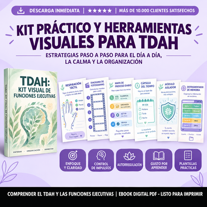 TDAH: Kit Visual de Funciones Ejecutivas y Regulación Emocional
